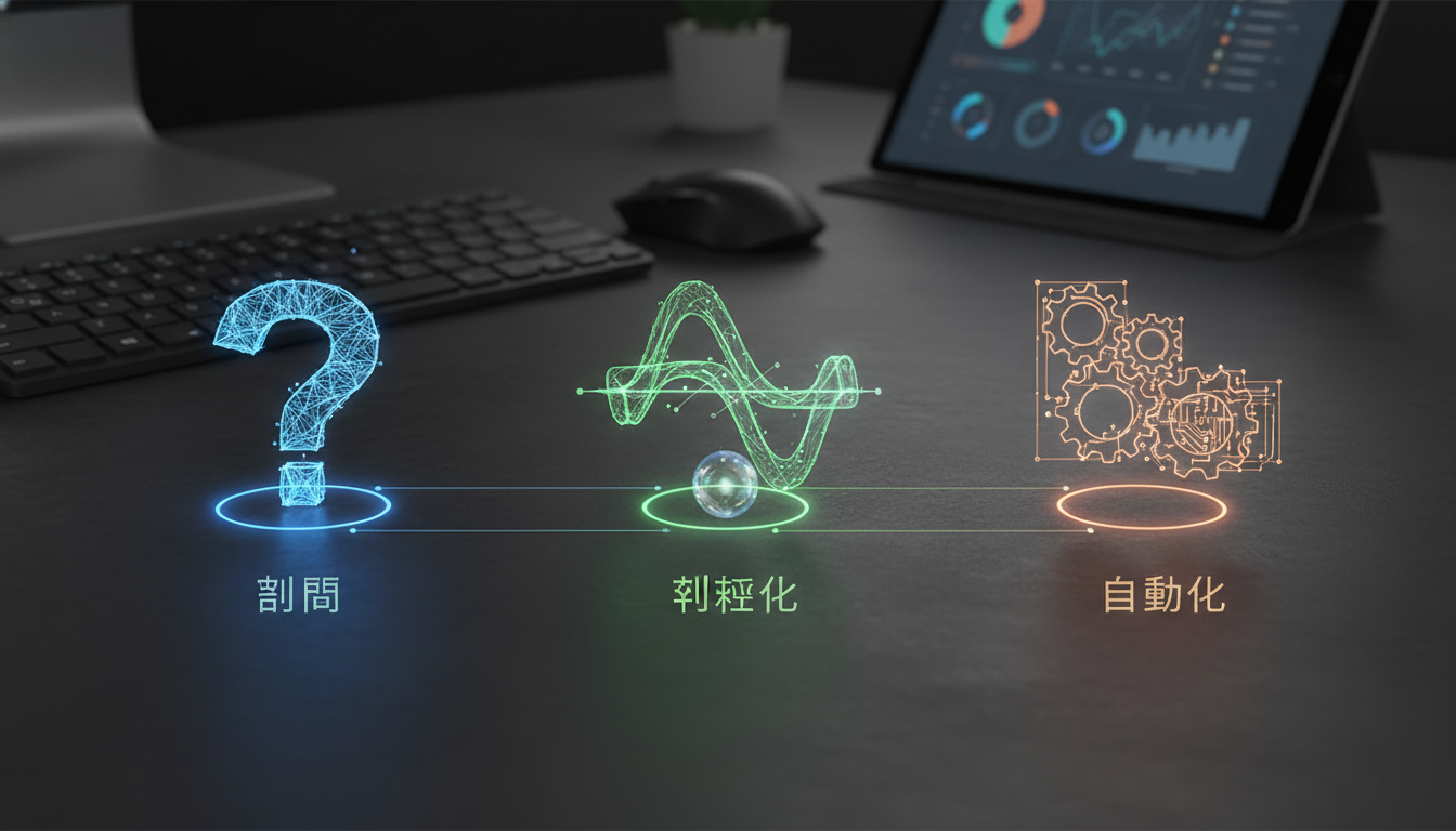 上級者が効率化できる理由は「質問」「整形」「自動化」の3点です