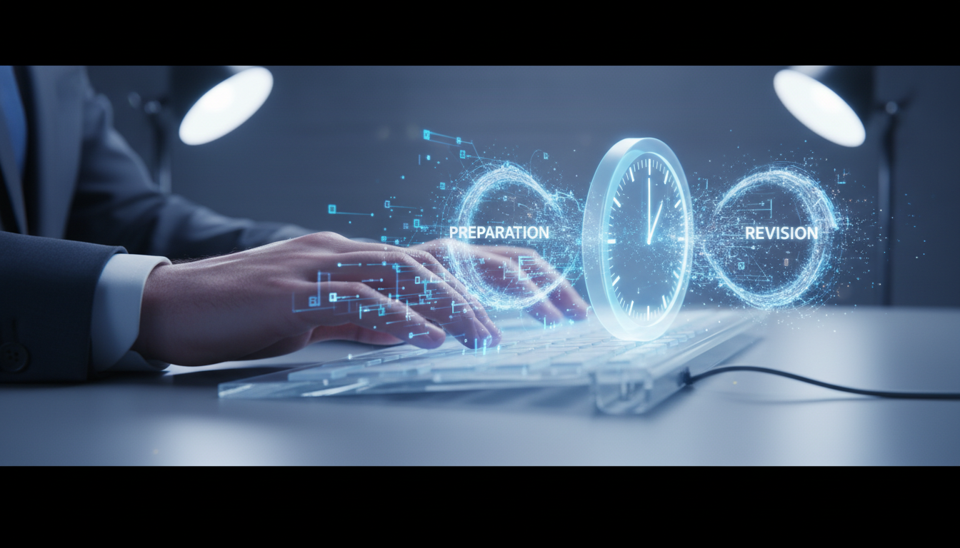 時間が減る理由は「下準備」と「書き直し」を圧縮できるためです