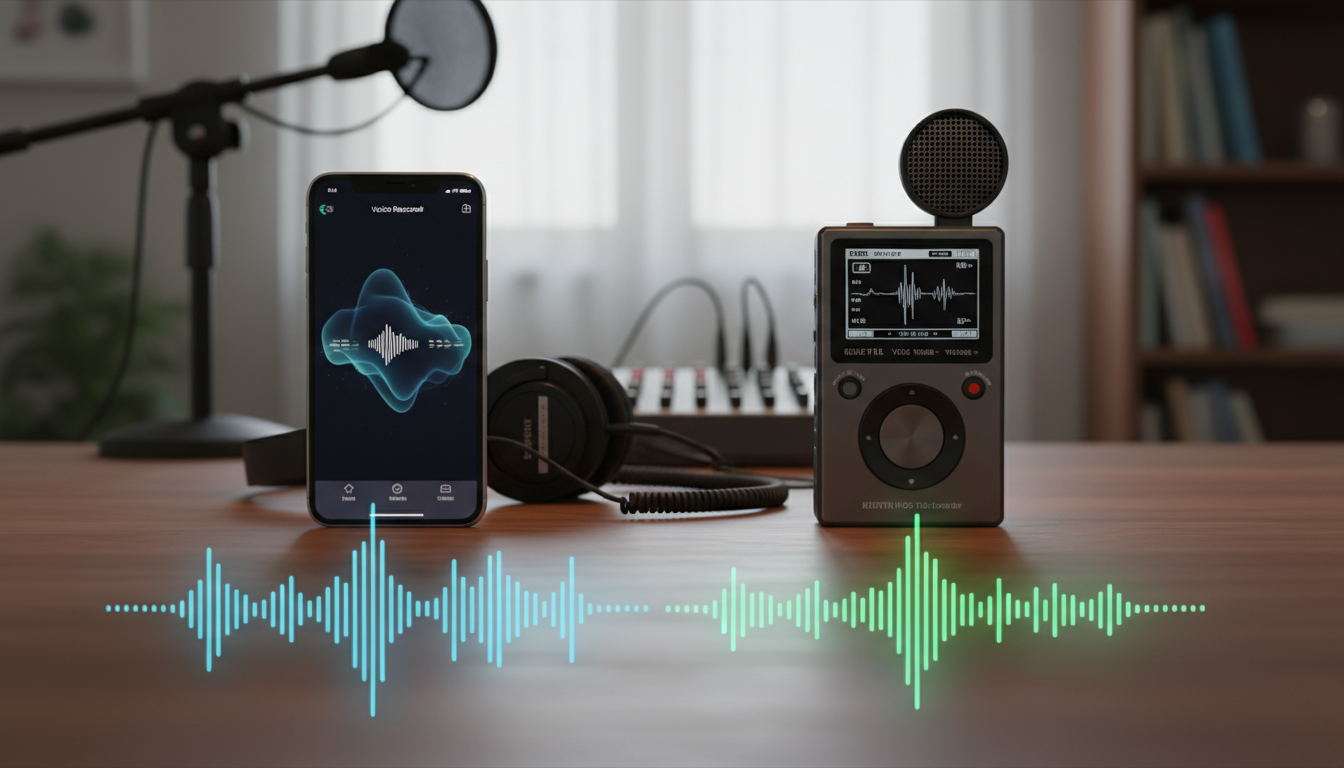 比較すると差が出やすいのは「音質」と「録音の安定性」です