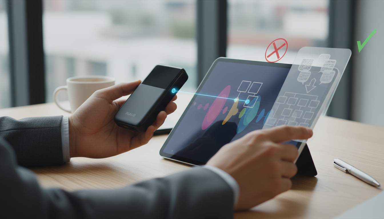 Plaudは「議事録の下書き」を高速に作る道具と捉えるのが安全です