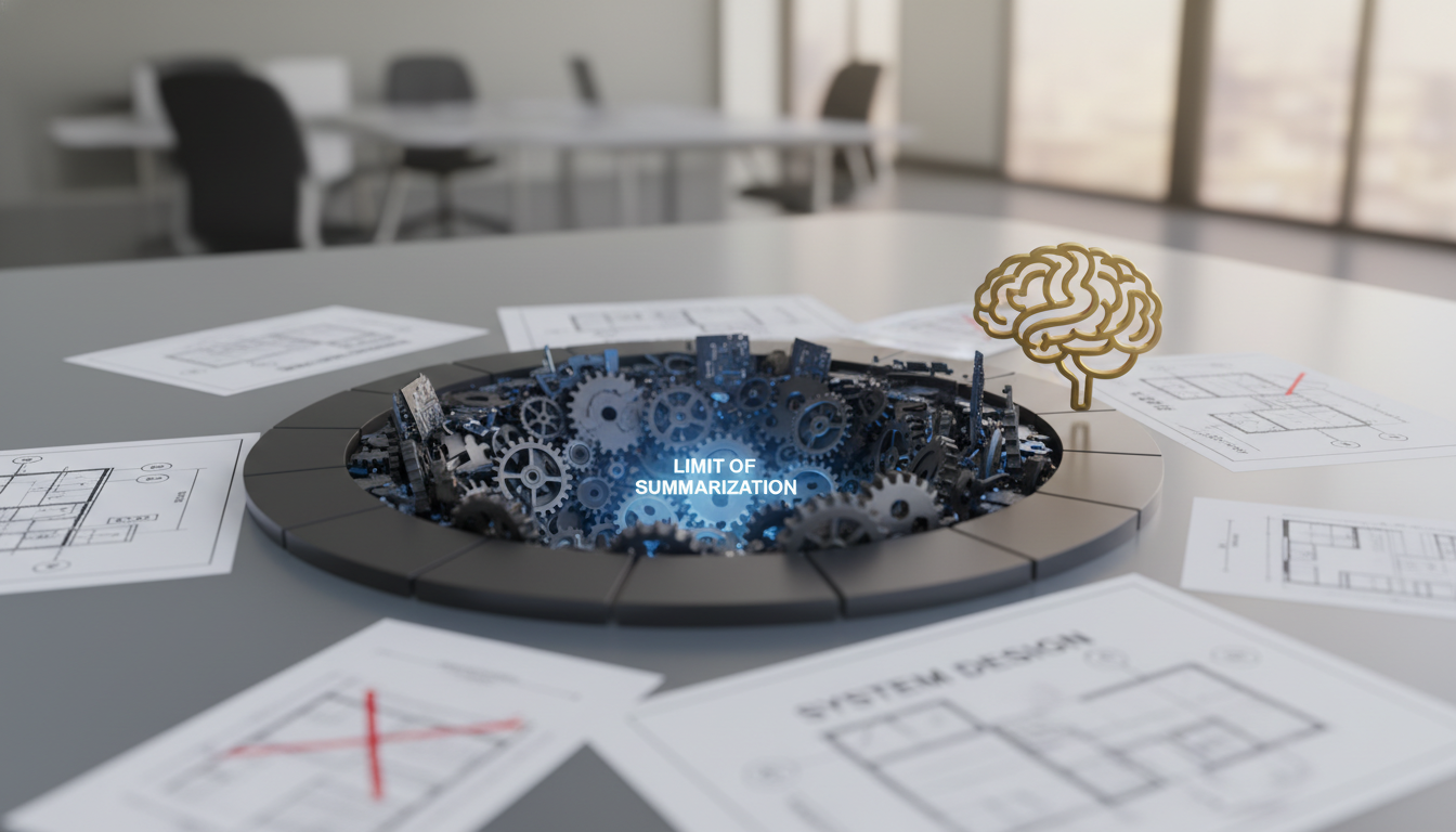 落とし穴が起きる背景は「要約の限界」と「運用設計不足」にあります