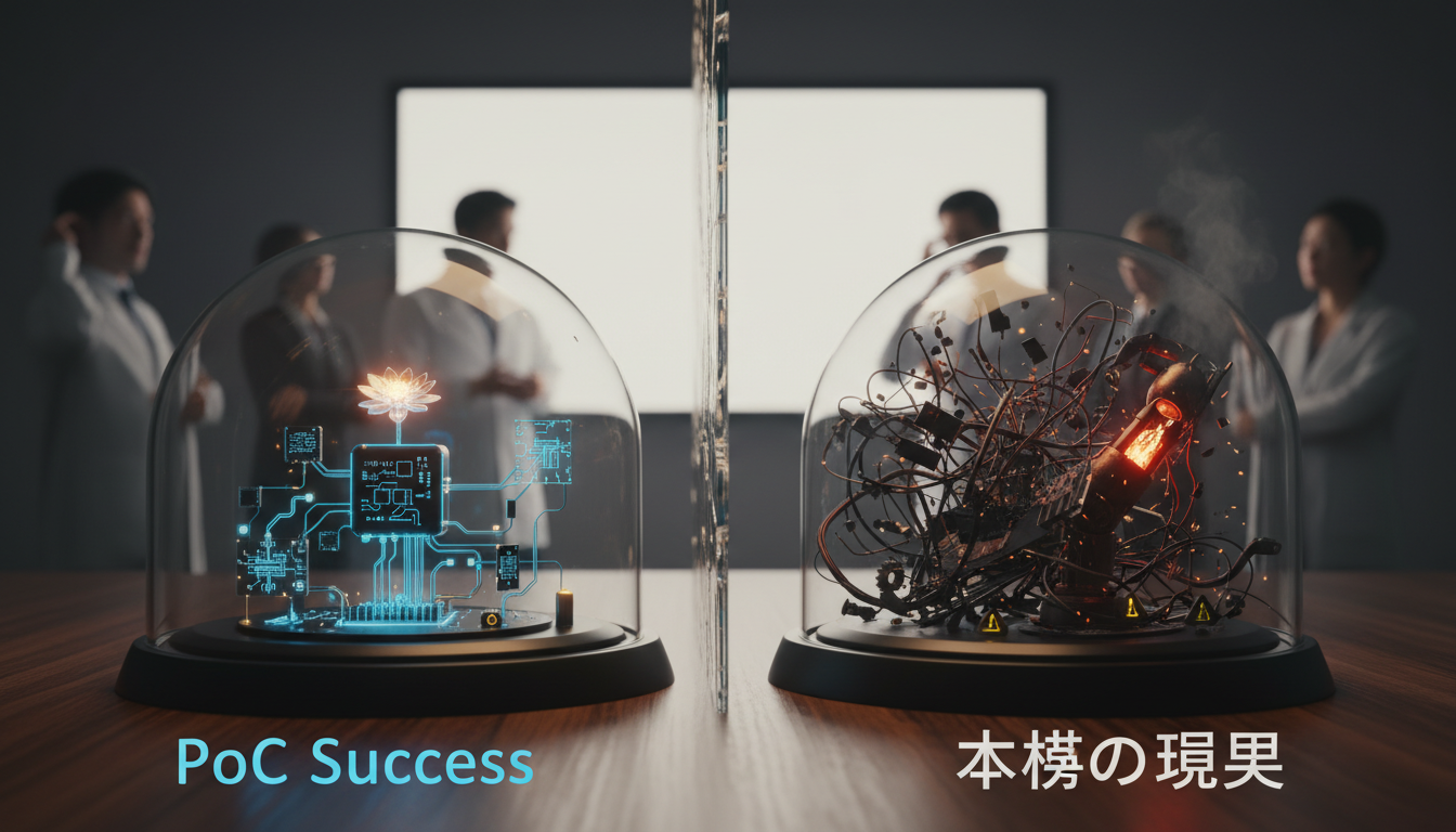 失敗が起きやすい理由は「PoCの成功条件」と「本番の現実」が違うためです