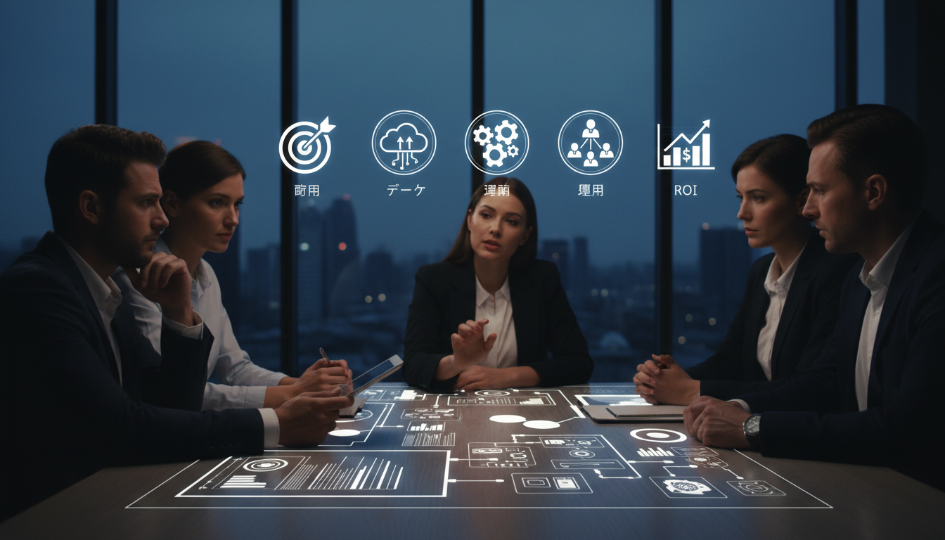 後悔を避ける要点は「目的・データ・運用・現場・ROI」を先に固めることです