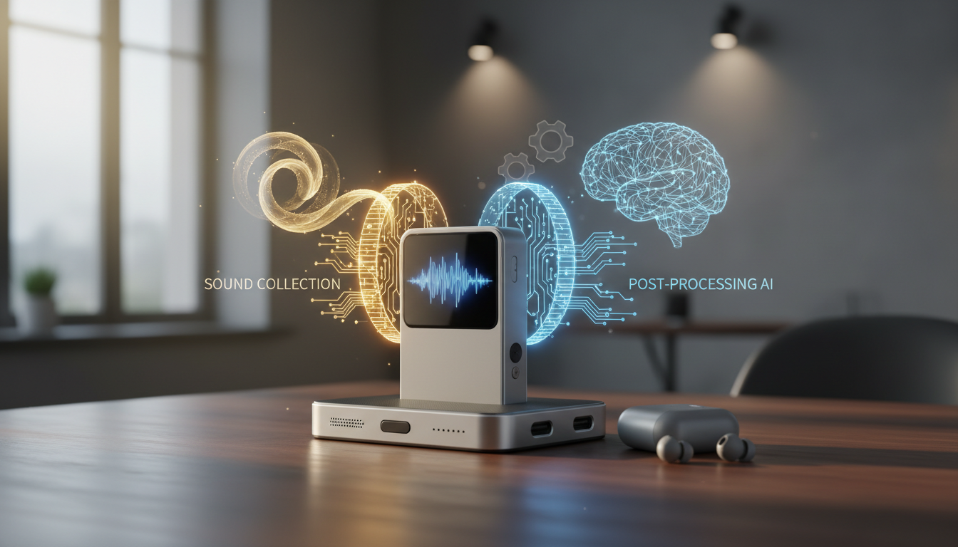 精度を支える要素は「収音」と「後処理AI」の両輪です