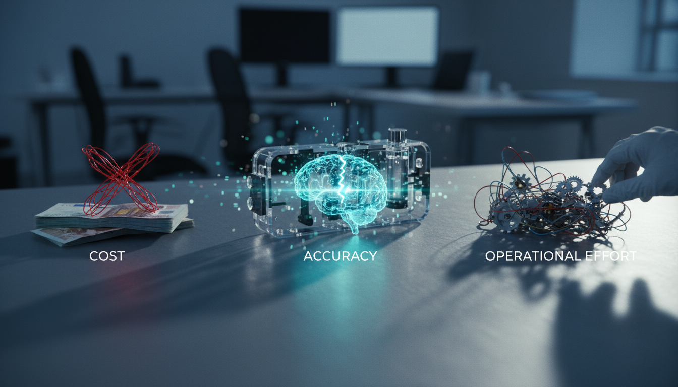 悪い口コミが目立つ主な要因は「コスト」「精度」「運用の手間」に集約されます